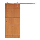 Porta Correr 7 Trilhos Soft Aparente Puxador Tubo 80cm 120x21