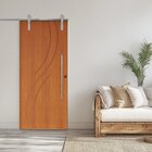 Porta Correr 9 Trilho Soft Aparente Puxador Tubo 60cm 120cm X