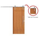 Porta Correr 9 Trilhos Soft Aparente Puxador Tubo 80cm 140x21