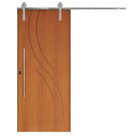 Porta Correr 9 Trilhos Soft Aparente Puxador Tubo 80cm 72x210