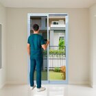 Porta Correr Com Tela Mosquiteira 1,50x2,15m Vidro Temperado