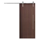 Porta Correr Frisada Trilho Soft Aparente Puxador Tubo 60cm 1