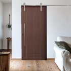 Porta Correr Frisada Trilho Soft Aparente Puxador Tubo 80cm 8