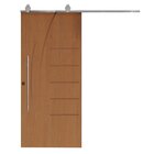 Porta Correr Pmf-134 Trilho Soft Aparente Puxador Tubo 80cm 9
