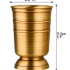 Porta Cotonete Copo Latão Vintage Medieval Bronze Antigo