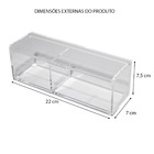 Porta Cotonete E Algodão Organizador Acrílico 4mm Com Tampa