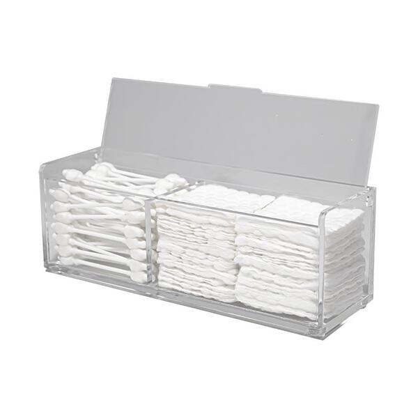 Porta Cotonete E Algodão Organizador Acrílico 4mm Com Tampa