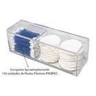 Porta Cotonete E Algodão Organizador Acrílico 4mm Com Tampa