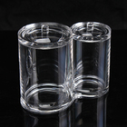 Porta Cotonete E Algodão Organizador Duplo Com Tampa