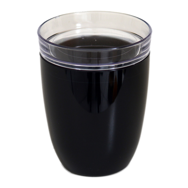 Porta Cotonetes E Algodão Em Acrílico Com Tampa Preto