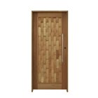 Porta Couro Em Pé Batente 14 Puxador Tubo 80 Cm 82 X 210 Esqu