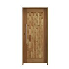 Porta Couro Em Pé Batente 14 Puxador Tubo 80 Cm 92 X 210  Rod