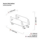 Porta Cpu Com Rodízios Aretto Pandin Móveis Branco/laranja Pi