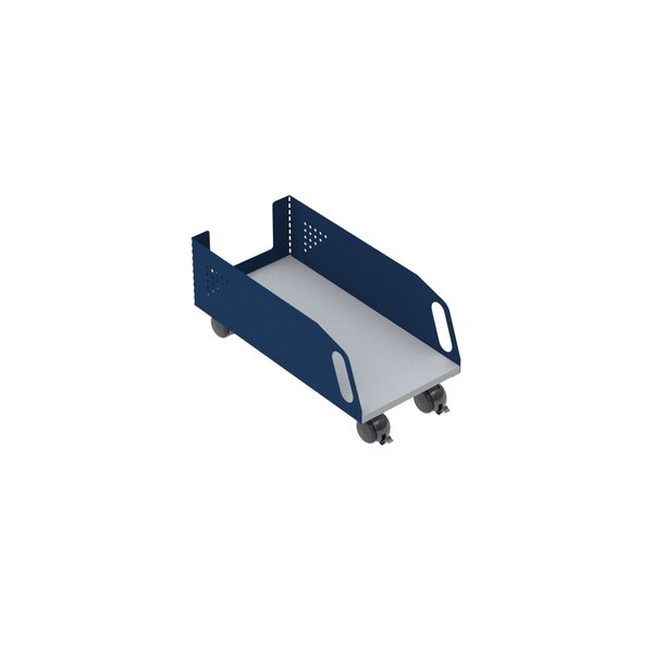 Porta Cpu Com Rodízios Aretto Pandin Móveis Cinza/azul Delrei