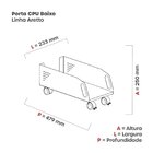 Porta Cpu Com Rodízios Aretto Pandin Móveis Preto/vermelho