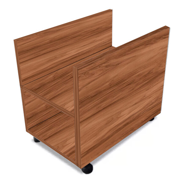 Porta Cpu De Madeira (mdp) C/ Rodízios - Nogal Sevilha -  Wor