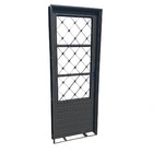 Porta De Aço Com Postigo Para Sala Cozinha Abertura Lado Esqu