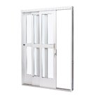 Porta De Aço De Correr 215x152cm 3 Folhas Com Vidro Liso Qual