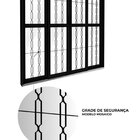 Porta De Aço De Correr Central Com Grade Mosaico 4 Folhas 213