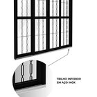 Porta De Aço De Correr Central Com Grade Mosaico 4 Folhas 213