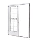 Porta De Aço De Correr E Postigo 215x160cm 2 Folhas Com Grade