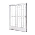 Porta De Aço De Correr E Postigo 215x160cm 2 Folhas Com Grade