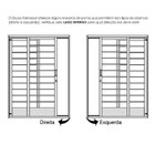 Porta De Aço De Correr E Postigo 215x160cm 2 Folhas Com Grade