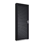 Porta De Aço De Giro Laminada 215x86cm Facilitá Lucasa Preto