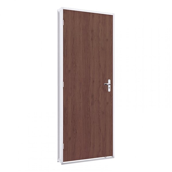 Porta de Aço Duraplac 215x75cm Batente de Aço 12cm Riobras Br