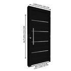 Porta De Aço Lambril Lucasa Facilita Abertura Esquerda Preto