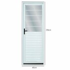 Porta De Aço Laminada Mista Horizontal 215x65cm Minas Sul Mgm