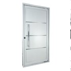 Porta De Aço Pivotante Social 217x105x14cm Com Friso Ideal Cr