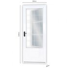 Porta De Aço Postigo 215x85cm Com Grade Quadrada Minas Sul Mg