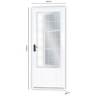 Porta De Aço Postigo 215x85cm Com Grade Quadrada Minas Sul Mg