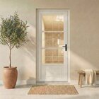 Porta De Aço Postigo Com Grade Quadrada Branca Minas Sul Mgm