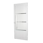 Porta De Aço Social 215x105x14cm Com Friso Ideal Crv Esquadri