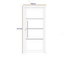 Porta De Aço Social 215x105x14cm Com Friso Ideal Crv Esquadri