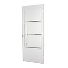 Porta De Aço Social 215x84x12cm Com Friso Ideal Crv Esquadria