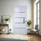 Porta De Aço Social Slim 215x95x12cm Com Puxador Pequeno Idea