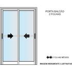 Porta De Alumínio 03 Folhas Móveis Travessa Maxx Branca - 210