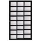 Porta De Alumínio 03 Folhas Móveis Travessa Preta - 210x150