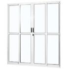 Porta De Alumínio 04 Folhas Maxx C/puxador Branca - 210x200