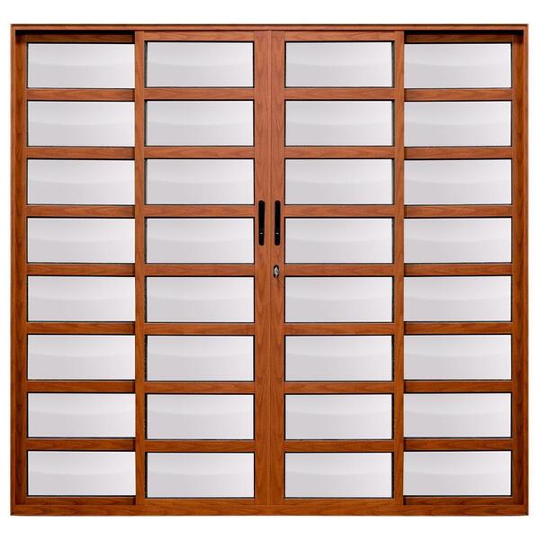 Porta De Alumínio 04 Folhas Travessa Maxx Madeiro - 210x160