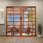 Porta De Alumínio 04 Folhas Travessa Maxx Madeiro - 210x200