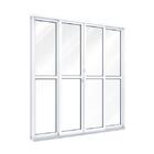 Porta De Alumínio 04f Branco Fechadura Click Maxx - 210x200m