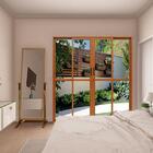 Porta De Alumínio 04f Madeiro Fechadura Click Maxx - 210x200