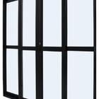 Porta De Alumínio 04f Preto Fechadura Click Maxx - 210x220m