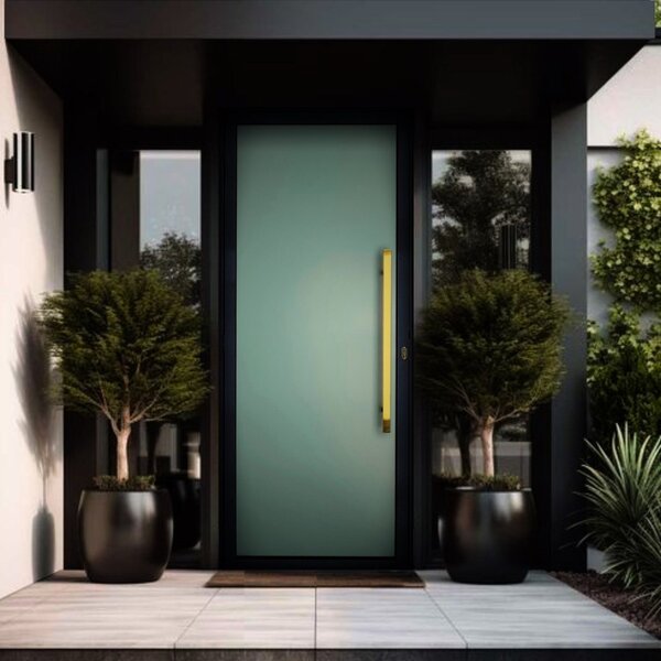 Porta De Aluminio 210x100cm Com Puxador Super Murano Brimak A