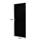 Porta De Aluminio 210x70cm Batente 4cm Ultra Ramassol Preto