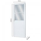 Porta de Alumínio 210x70cm com 2 Vidros Lisos Linha Solida MG